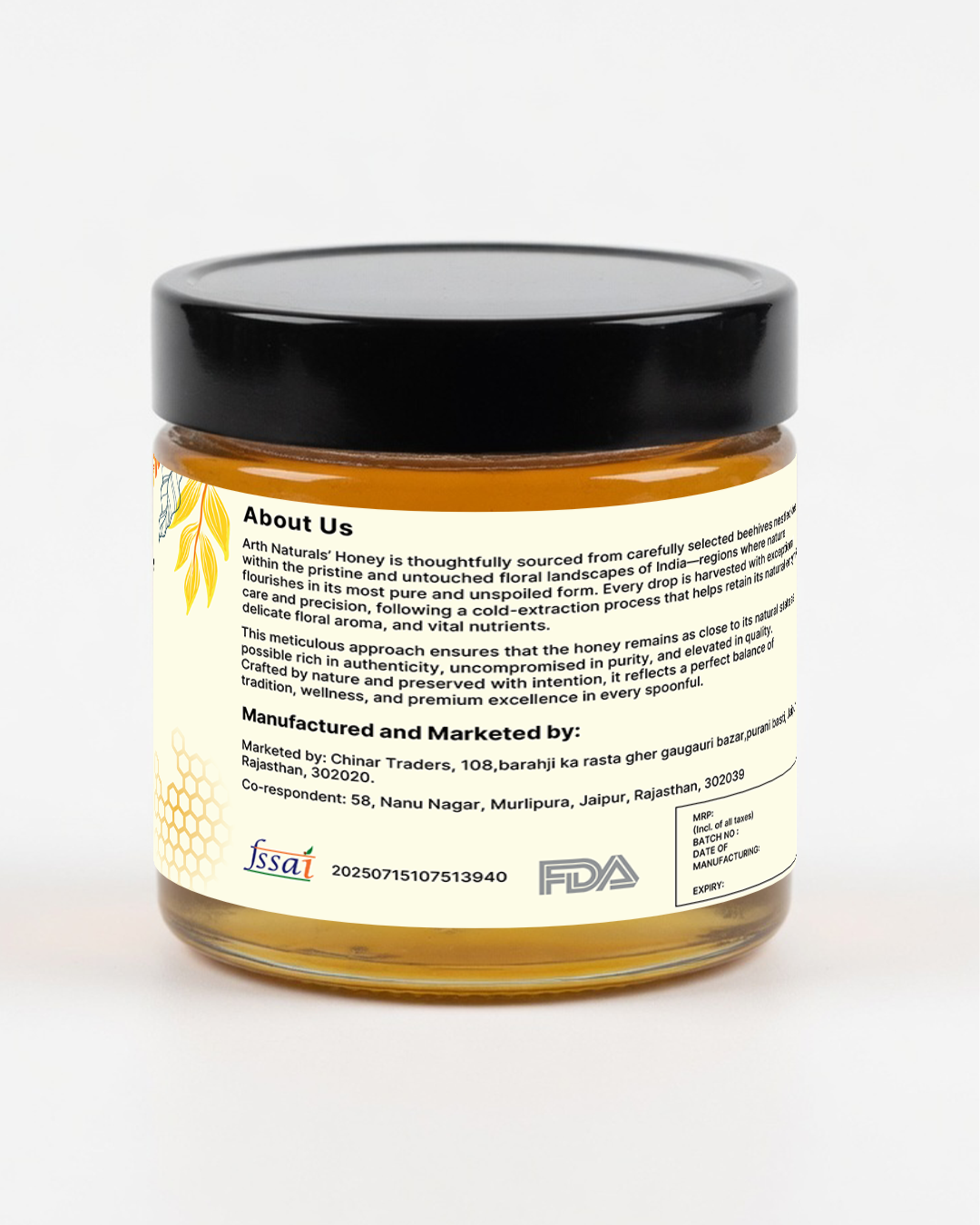 Arth Natural Honey | Pure Raw Honey India | No Sugar Mixing