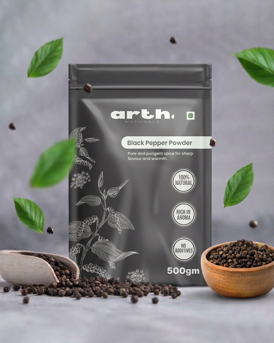 Arth Black Pepper | Pure Kali Mirch | Kerala Estate Sourced